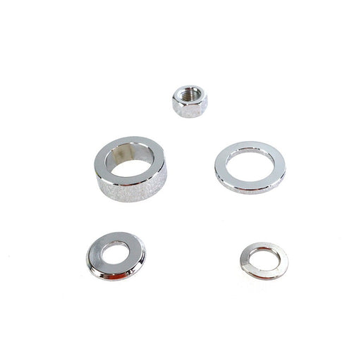 Front Axle Spacer Kit Smooth Style Chrome - V-Twin 2256-5 - Twin Cam Dyna 2004-2005