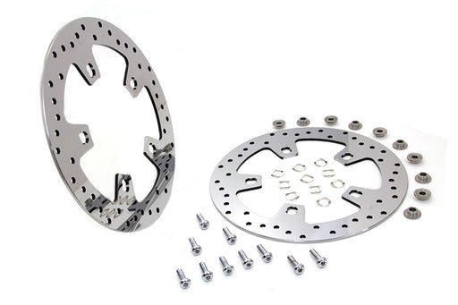 Duro 11.8 Drilled Front Brake Disc Set Mirror Polished Stainless