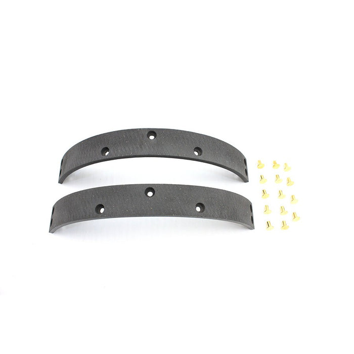 Rear Brake Shoe Linings with Rivets - Duro 44432-54 - OEM 44432-54 - Sportster 1949-1978
