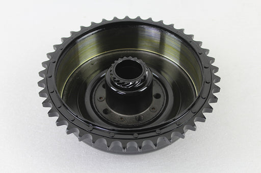 V-Twin Manufacturing Rear Brake Drum Black with Sprocket