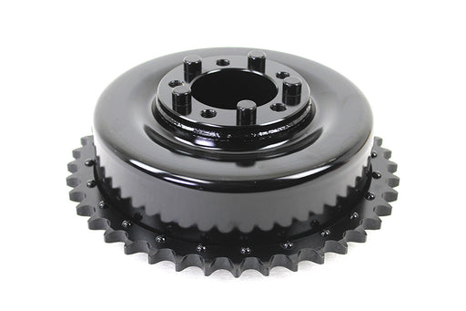 V-Twin Manufacturing Rear Brake Drum Black with Sprocket - additional view 2