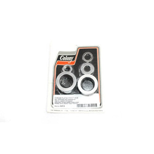 Front Axle Spacer Kit Smooth Style Chrome - V-Twin 2337-5 - Twin Cam Dyna 2006-2007