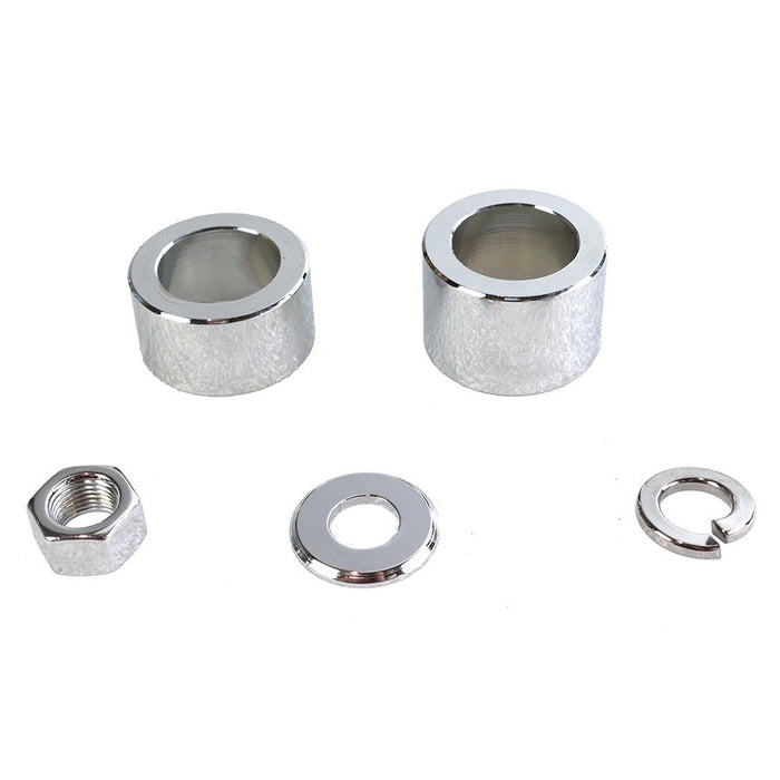 Front Axle Spacer Kit Smooth Style Chrome - V-Twin 2337-5 - Twin Cam Dyna 2006-2007