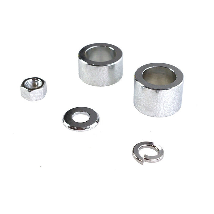 Front Axle Spacer Kit Smooth Style Chrome - V-Twin 2337-5 - Twin Cam Dyna 2006-2007