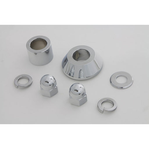 Front Axle Spacer Kit Smooth Style Chrome - V-Twin 2389-7 - Twin Cam Softail 2007+