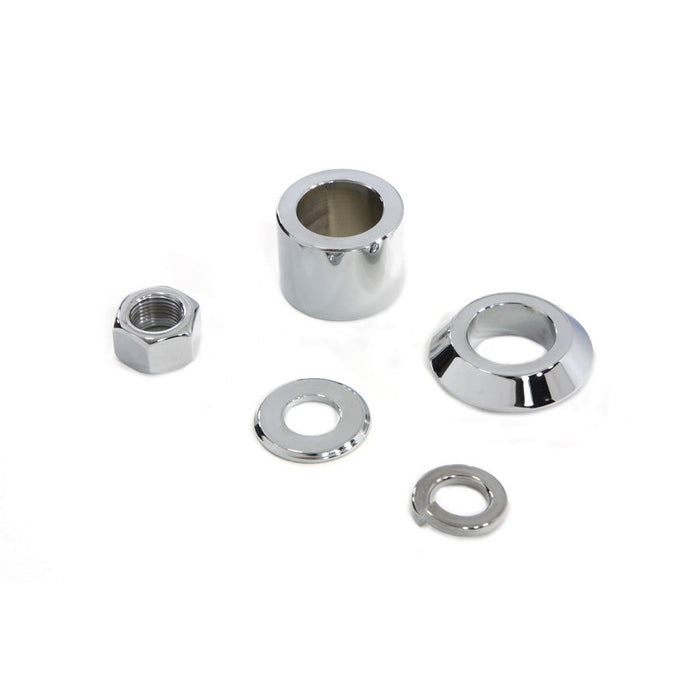 Front Axle Spacer Kit Smooth Style Chrome - V-Twin 2390-5 - Twin Cam Softail 2007+