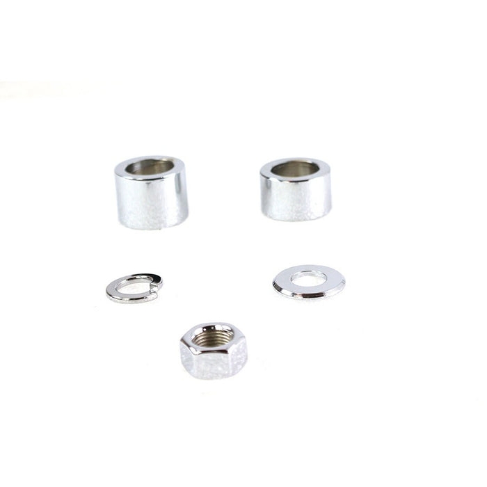 Front Axle Spacer Kit Smooth Style Chrome - V-Twin 2391-7 - OEM 41597-07 - Twin Cam Softail 2007-2017