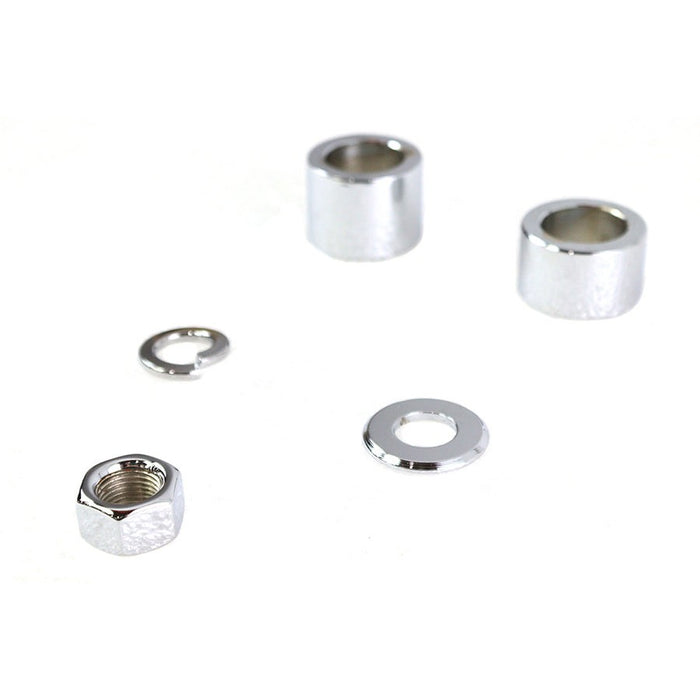 Front Axle Spacer Kit Smooth Style Chrome - V-Twin 2391-7 - OEM 41597-07 - Twin Cam Softail 2007-2017