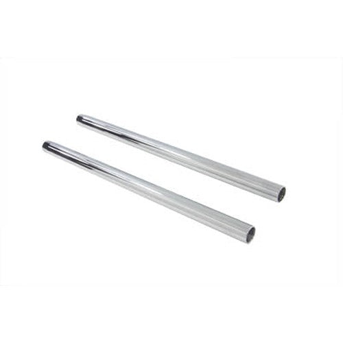 Hard Chrome 33.4mm Fork Tube Set 22-3/4 Total Length - V-Twin 24-0012 - OEM 45953-71 - Sportster 1954-1972