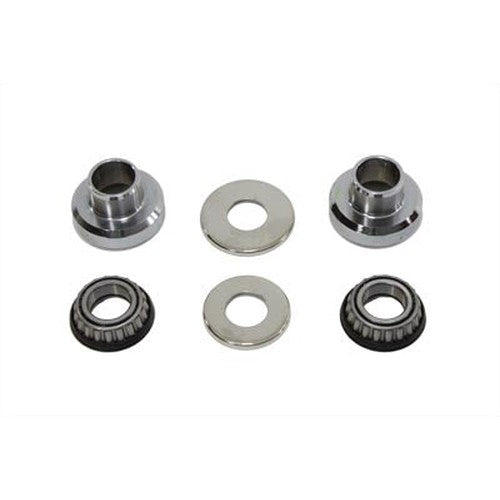 Sealed Fork Neck Cup Bearing Kit Chrome - V-Twin 24-0103 - Big Twin 1949-1999