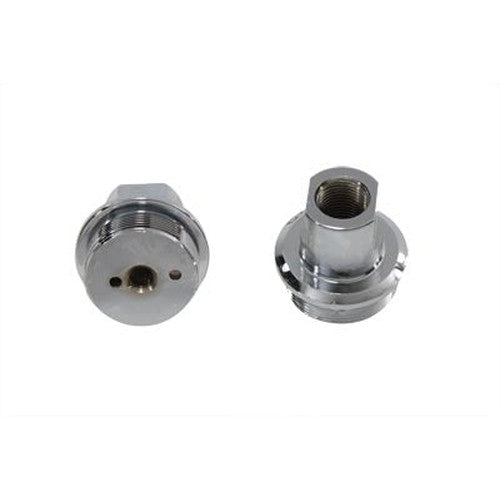 Chrome Inner Fork Tube Plug Set - V-Twin 24-0144 - OEM 45776-49
