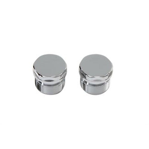Chrome Top Fork Tube Plugs without Hole - V-Twin 24-0335 - OEM 45996-87