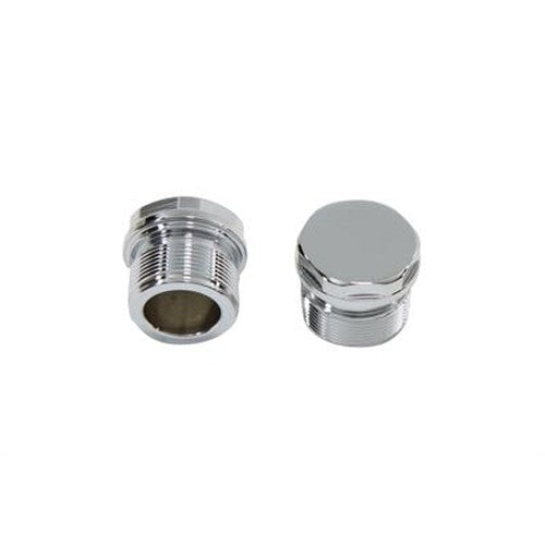 Chrome Top Fork Tube Plugs without Hole - V-Twin 24-0335 - OEM 45996-87