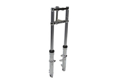 V-Twin Manufacturing Fork Assembly with Chrome Sliders 2 Over Stock - additional view 2