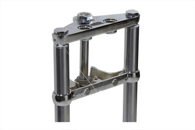 V-Twin Manufacturing Fork Assembly with Chrome Sliders 2 Over Stock - additional view 3