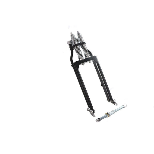Ultima Spring Fork Assembly Black with Chrome Springs -4",Y - Ultima 117-80 - Big Twin 0+