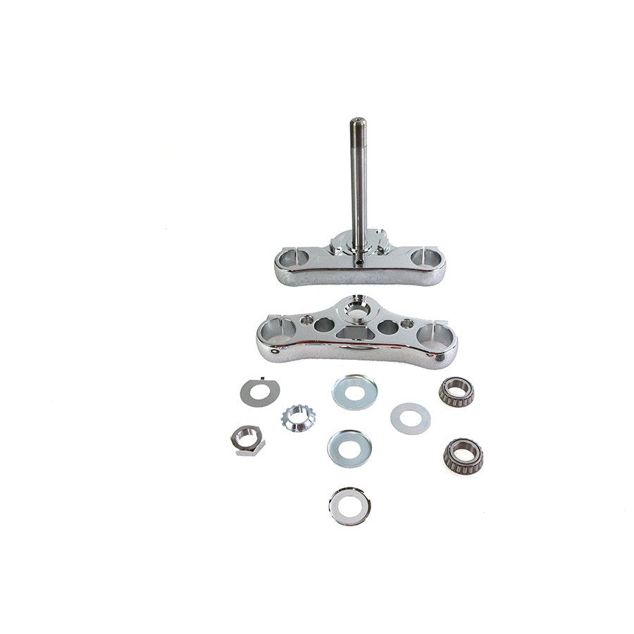 FXD 49mm Triple Tree Set Chrome - V-Twin 24-1821 - Twin Cam Dyna 2008-2017