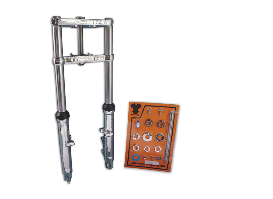V-Twin Manufacturing Fork Assembly with Chrome Sliders