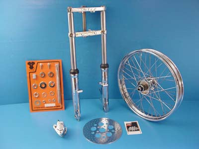 V-Twin Manufacturing Fork Assembly with Chrome Sliders