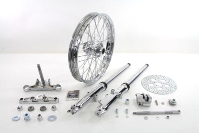 V-Twin Manufacturing 41mm Fork Assembly with Chrome Sliders 21 Wheel - additional view 3