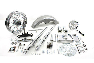 V-Twin Manufacturing 41mm Fork Assembly with Chrome Sliders 16 Wheel