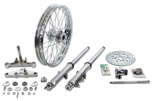 V-Twin Manufacturing Fork Assembly with Polished Sliders 21 Wheel