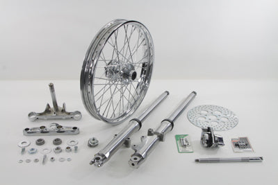 V-Twin Manufacturing Fork Assembly with Polished Sliders 21 Wheel - additional view 2