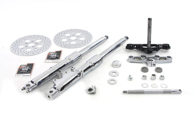 V-Twin Manufacturing Fork Assembly with Chrome Sliders