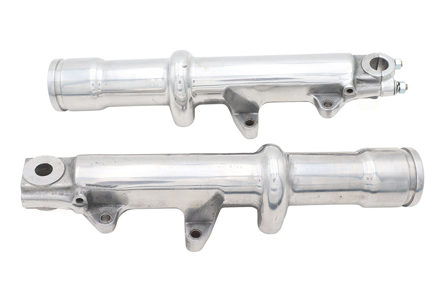 V-Twin Manufacturing Factory Sample Lower Fork Slider Set Dual Disc Polished