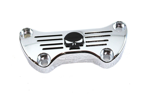 MCM Skull Riser Top Clamp Chrome