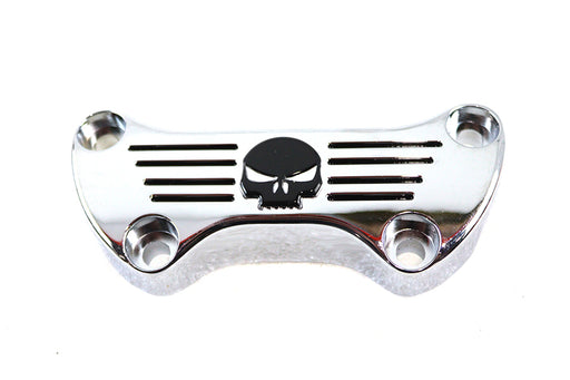 MCM Skull Riser Top Clamp Chrome with Long Skirt