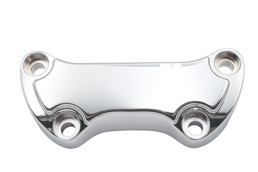MCM Chrome Smooth Handlebar Clamp Cover with Skirt