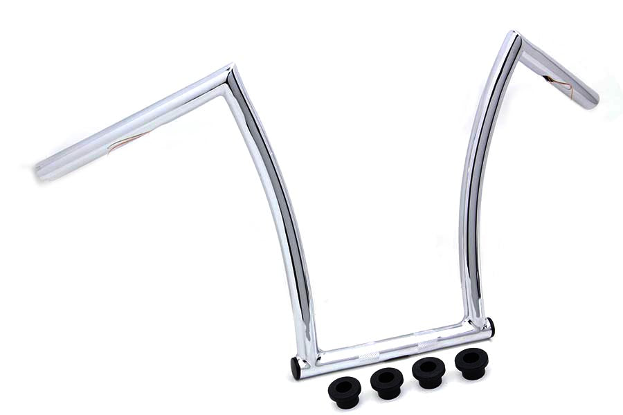 MCM 15 Chrome ChiZeled Z-Bar Handlebar with Indents - additional view 2