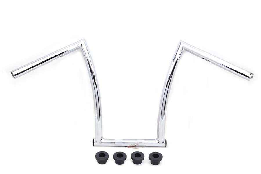 MCM 15 Chrome ChiZeled Z-Bar Handlebar with Indents - additional view 3