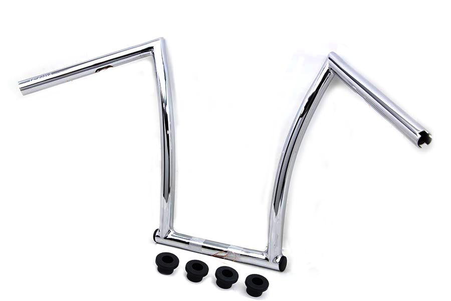 MCM 15 Chrome ChiZeled Z-Bar Handlebar with Indents - additional view 4