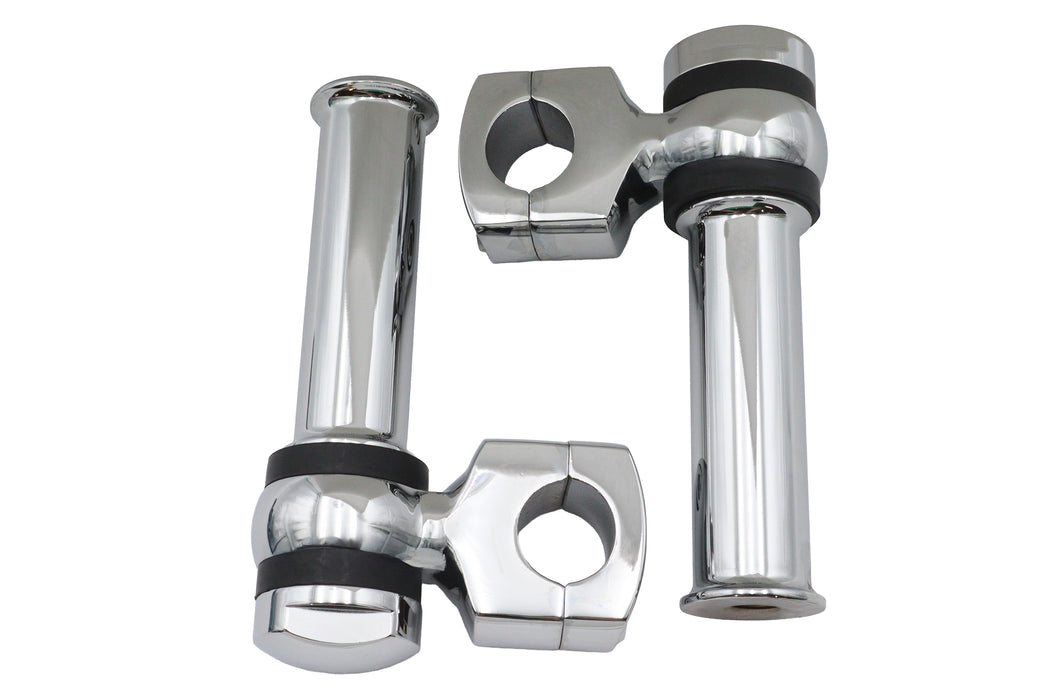 MCM 4-1/4 Offset Dog Bone Riser Set Chrome - additional view 2