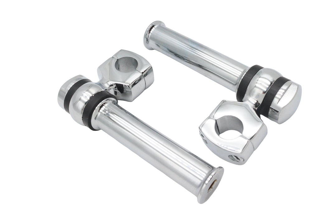 MCM 5-1/4 Offset Dog Bone Riser Set Chrome - additional view 4