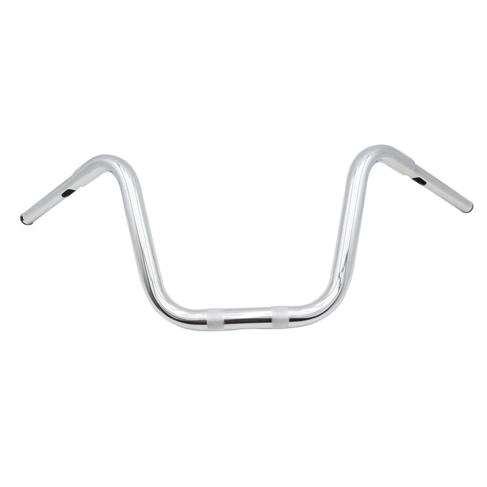 12 Mini Ape Hanger Handlebar with Indents Chrome - V-Twin 25-3263 - OEM 56832-04C - Twin Cam 1999+