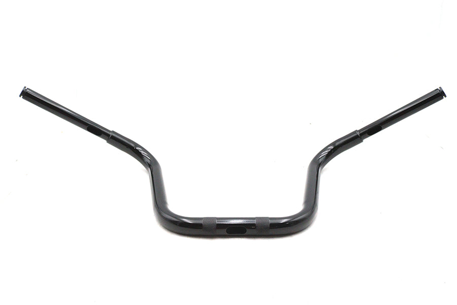 V-Twin Manufacturing 12 Mini Ape Hanger Handlebar with Indents Black - additional view 2