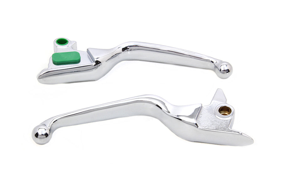 V-Twin Manufacturing Chrome Smooth Wide Hand Lever Set - additional view 2