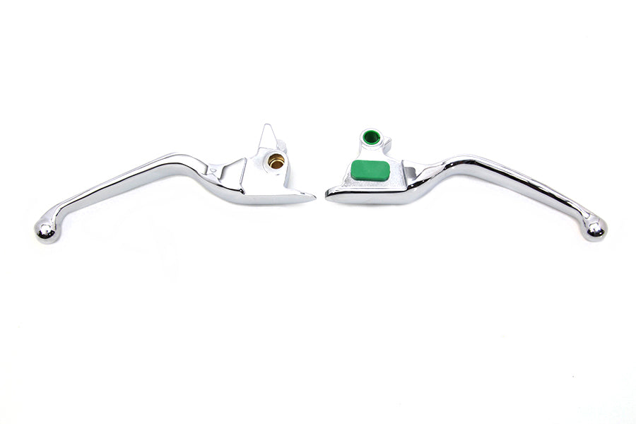 V-Twin Manufacturing Chrome Smooth Wide Hand Lever Set - additional view 4