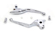 V-Twin Manufacturing Chrome 3-Slot Wide Hand Lever Set