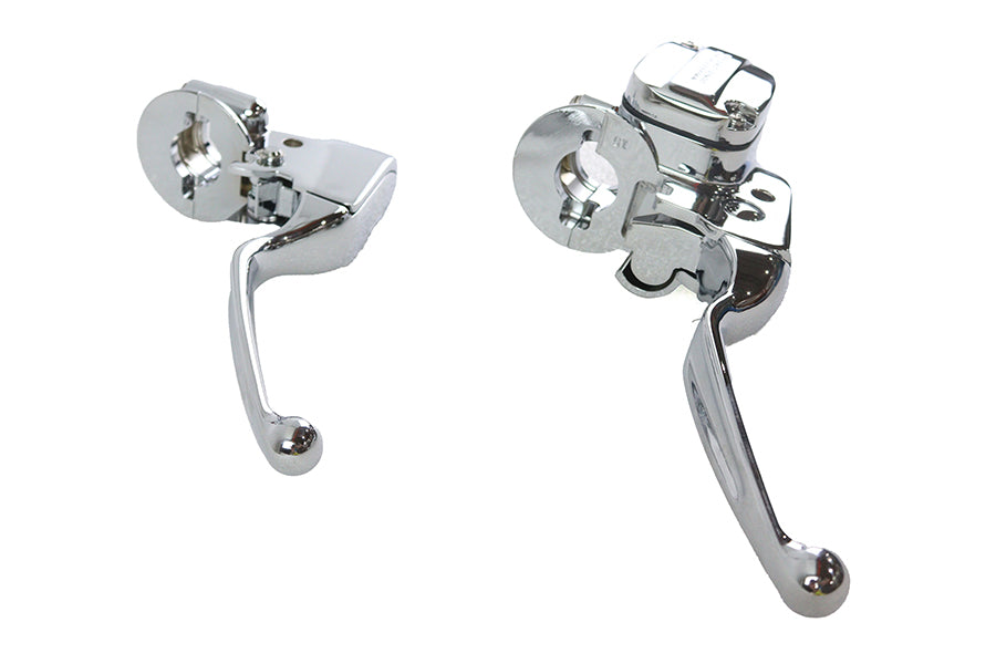 V-Twin Manufacturing Clutch Bracket and Master Cylinder Reservoir Kit Chrome - additional view 2