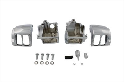 V-Twin Manufacturing Handlebar Switch Housing Set Smooth Chrome