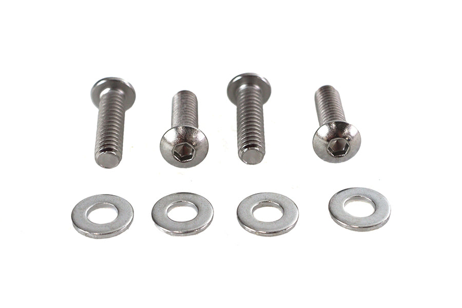 V-Twin Manufacturing Clutch Lever Clamp Screw Kit Chrome