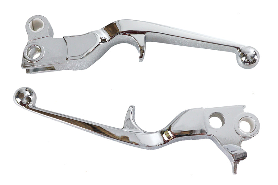 V-Twin Manufacturing Chrome Trigger Style Hand Lever Set - additional view 2