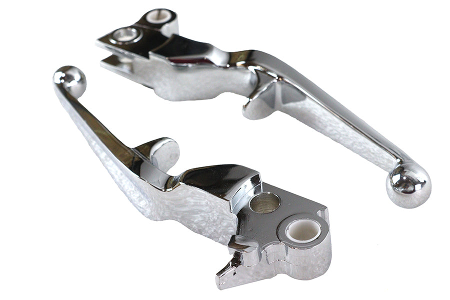 V-Twin Manufacturing Chrome Trigger Style Hand Lever Set - additional view 3