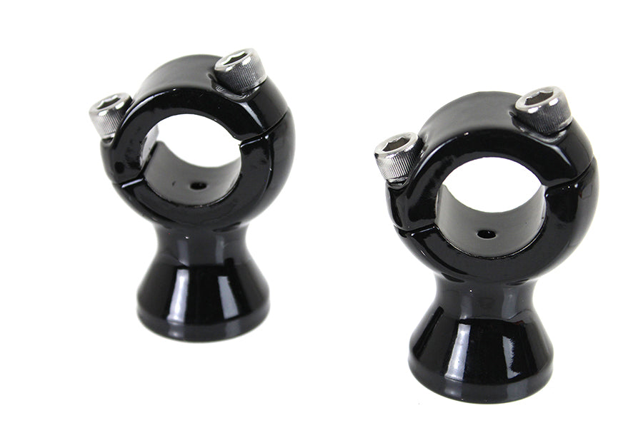V-Twin Manufacturing Black 1 X 1-3/4" Riser Set