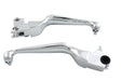 V-Twin Manufacturing Chrome Contour Hand Lever Set with Skull Ends