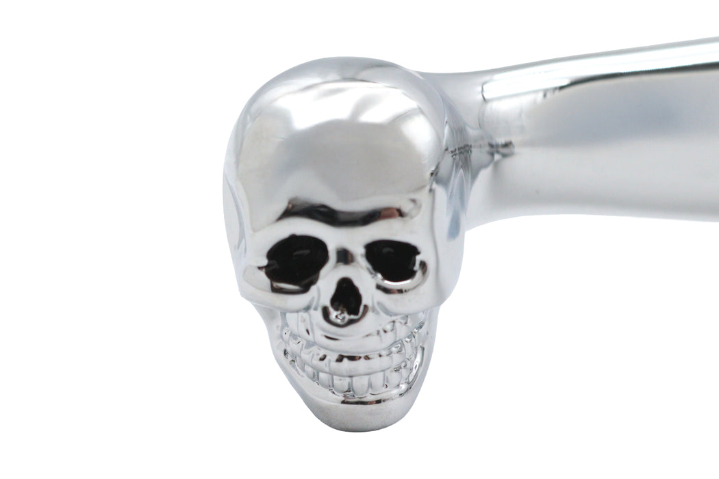 V-Twin Manufacturing Chrome Contour Hand Lever Set with Skull Ends - additional view 4